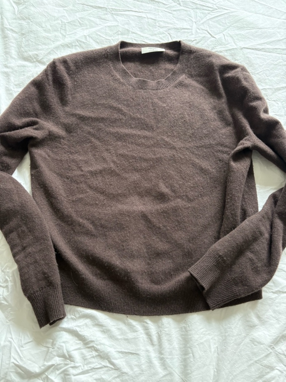 Aritzia Brown Crewneck Cashmere Sweater